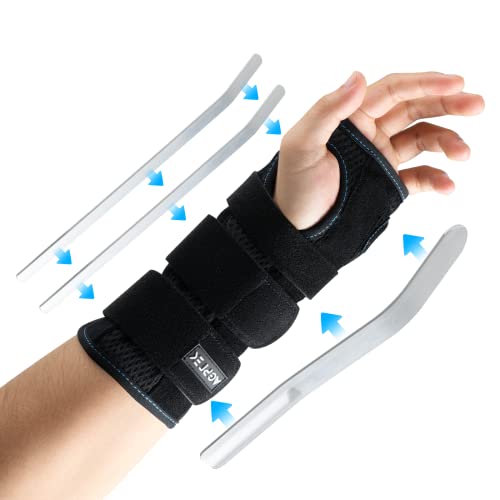 AGPTEK Muñequera Tendinitis Muñeca con 3 Férulas Aluminio Extraíble para...