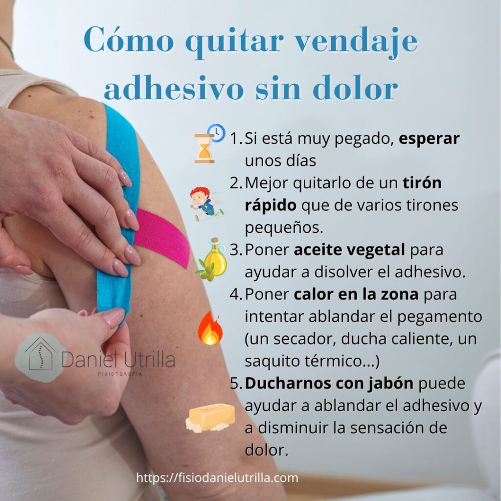 como quitar vendaje adhesivo sin dolor