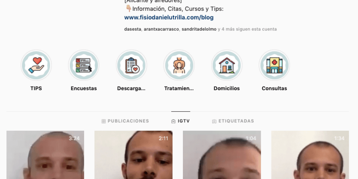 Canal IGTV Daniel Utrilla Fisio